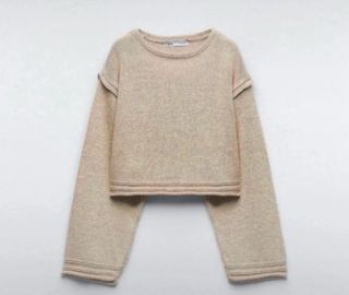 Jersey Zara corto beige