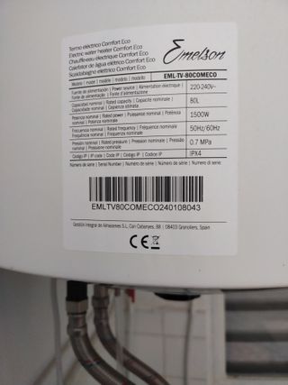 Calentador agua eléctrico 80L nuevo