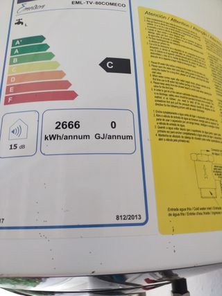 Calentador agua eléctrico 80L nuevo