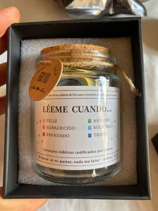 Frasco con versículos bíblicos para Leer cuando...