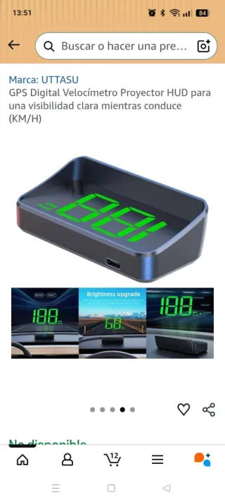 Velocímetro HUD Proyector Parabrisas