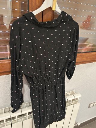 Vestido negro estampado ZARA