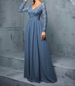 Vestido fiesta boda ceremonia invitada azul