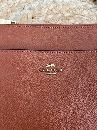 Bolso Coach bandolera piel marrón nuevo