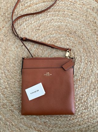 Bolso Coach bandolera piel marrón nuevo