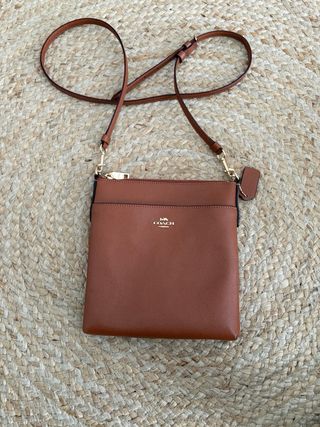 Bolso Coach bandolera piel marrón nuevo