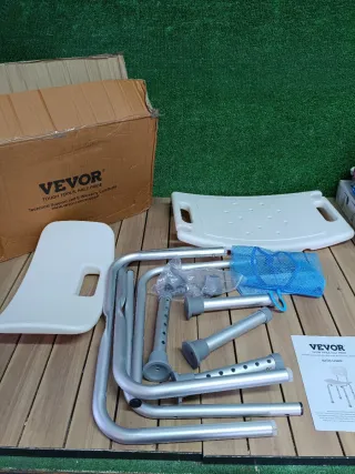 Asiento Ducha VEVOR Antideslizante Ajustable