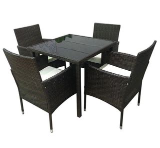 NUEVO!! Conjunto Mesa Terraza Cristal y 4 Sillas