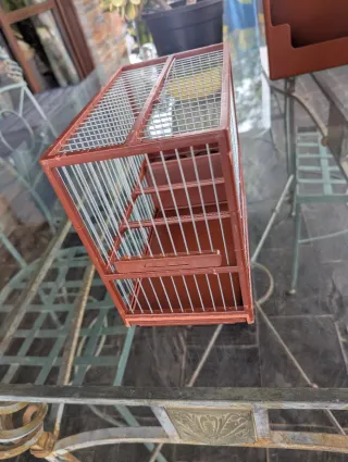 Jaula Jilguero con Soporte Marrón