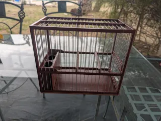 Jaula Jilguero con Soporte Marrón