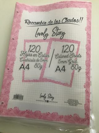 Recambio Hojas Lovely Story A4 120uds