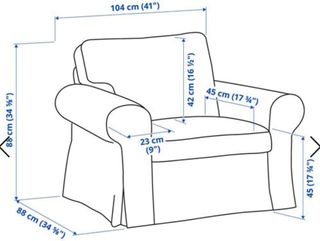 Funda sillón EKTORP NORDVALLA Beige IKEA