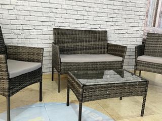 CONJUNTO TERRAZA!!  Ratán con Mesa Centro