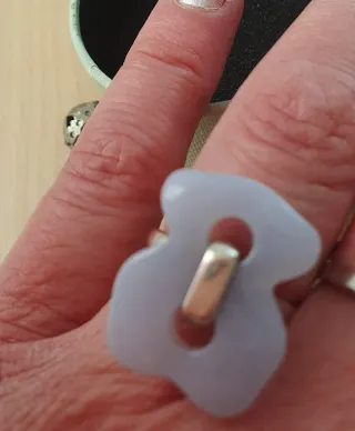 Anillo Tous Oso Azul y Plata