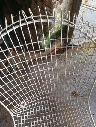 Sillas de patio de hierro blanco