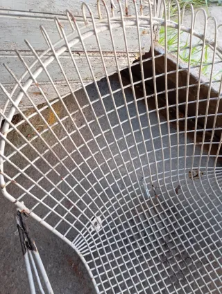 Sillas de patio de hierro blanco