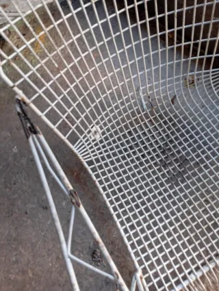 Sillas de patio de hierro blanco