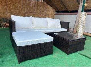 OFERTA!! Chaiselongue terraza con mesa nueva