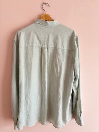 Camisa Zara Verde Agua Talla XL