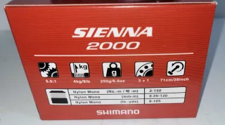2 Carretes Shimano Sienna 2000 Nuevo