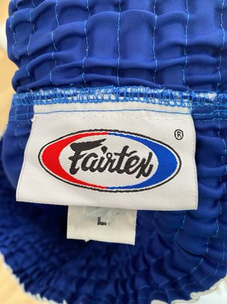 Pantalones cortos Fairtex Muay Thai Azul Plata