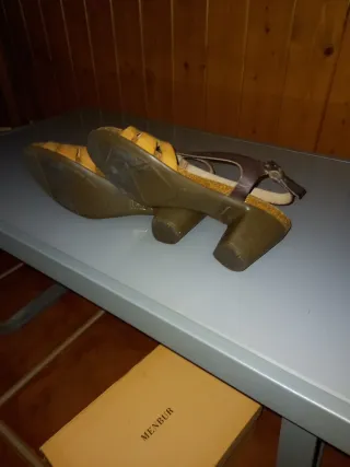 Sandalias Marila Marrón y Amarillo