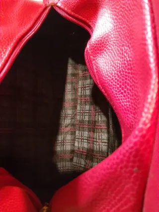 Borsa a sella rossa con fiore