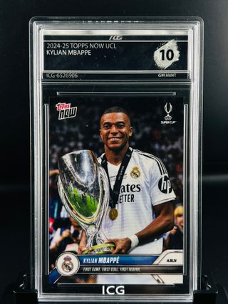 Cromo Kylian Mbappe Topps NOW UCL GM MINT 10 ICG