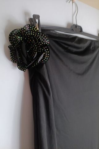 Conjunto elegante negro falda y top 44