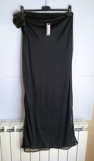 Conjunto elegante negro falda y top 44