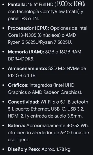 Acer Ordenador Portátil Gris/Plateado