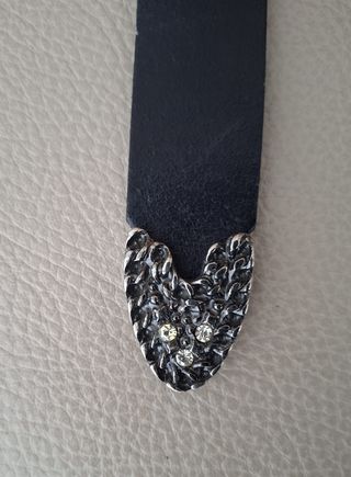 Cintura nera Sisley con fibbia strass