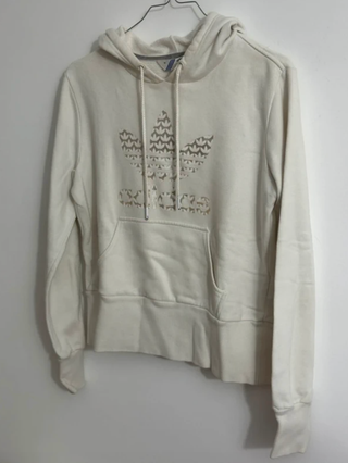 Felpa con cappuccio Adidas Originals bianca