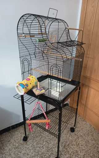 Jaula Palacio Agapornis/Ninfas Negra