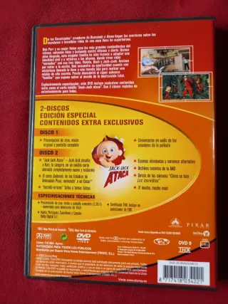Los Increíbles DVD Edición Especial 2 Discos