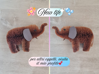 Elefante decorativo marrone e grigio