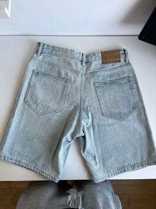 Pull&Bear Pantalón Corto Vaquero Azul