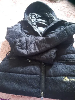 Abrigo Desigual Negro Mujer