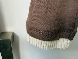 Camiseta Zara punto fino marrón y beige Talla S