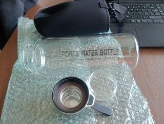 Garrafa Vidro XL c/ Infusor e Bolsa