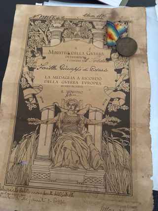 Medaglia Guerra Europea 1914-1918
