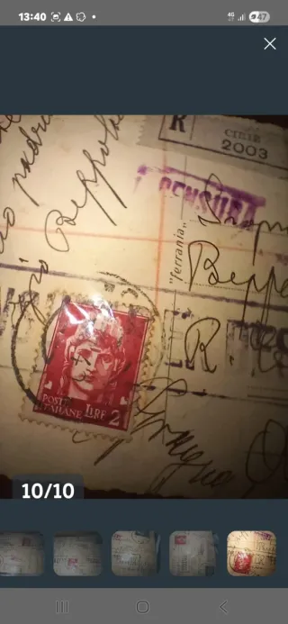 Foto Mussolini Guerra Mundial Carta a ALICANTE