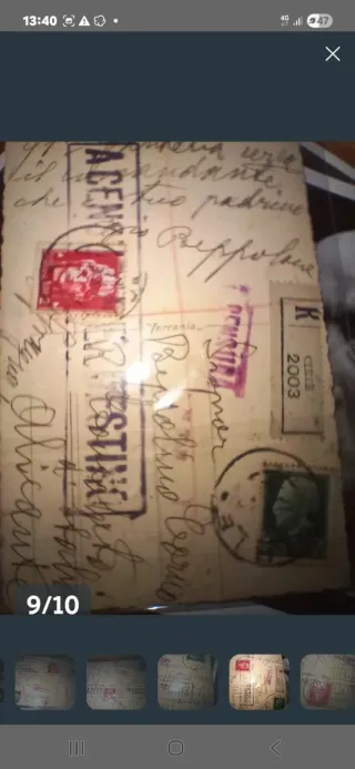 Foto Mussolini Guerra Mundial Carta a ALICANTE