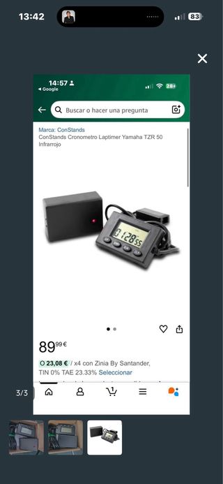 Cronómetro digital con pantalla LCD