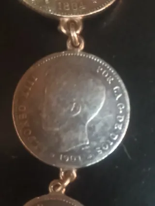 Broche Vintage 3 Monedas Plata