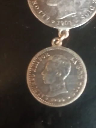 Broche Vintage 3 Monedas Plata