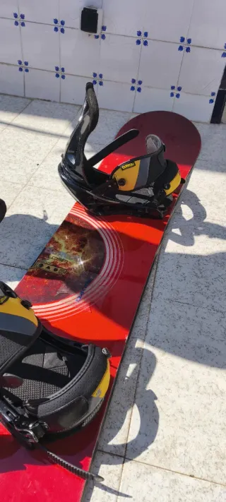 Tabla de Snowboard Burton con Fijaciones y botas