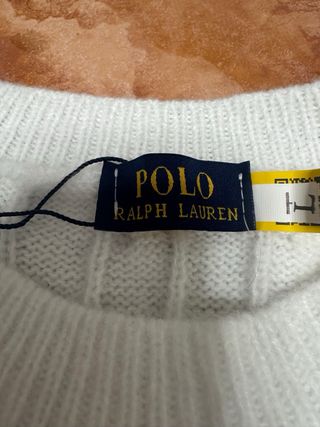 Jersey Polo Ralph Lauren Blanco Trenzado