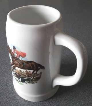 Taza Dae Limoges Porcelana Caza