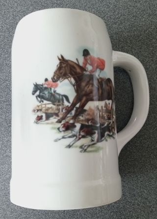 Taza Dae Limoges Porcelana Caza